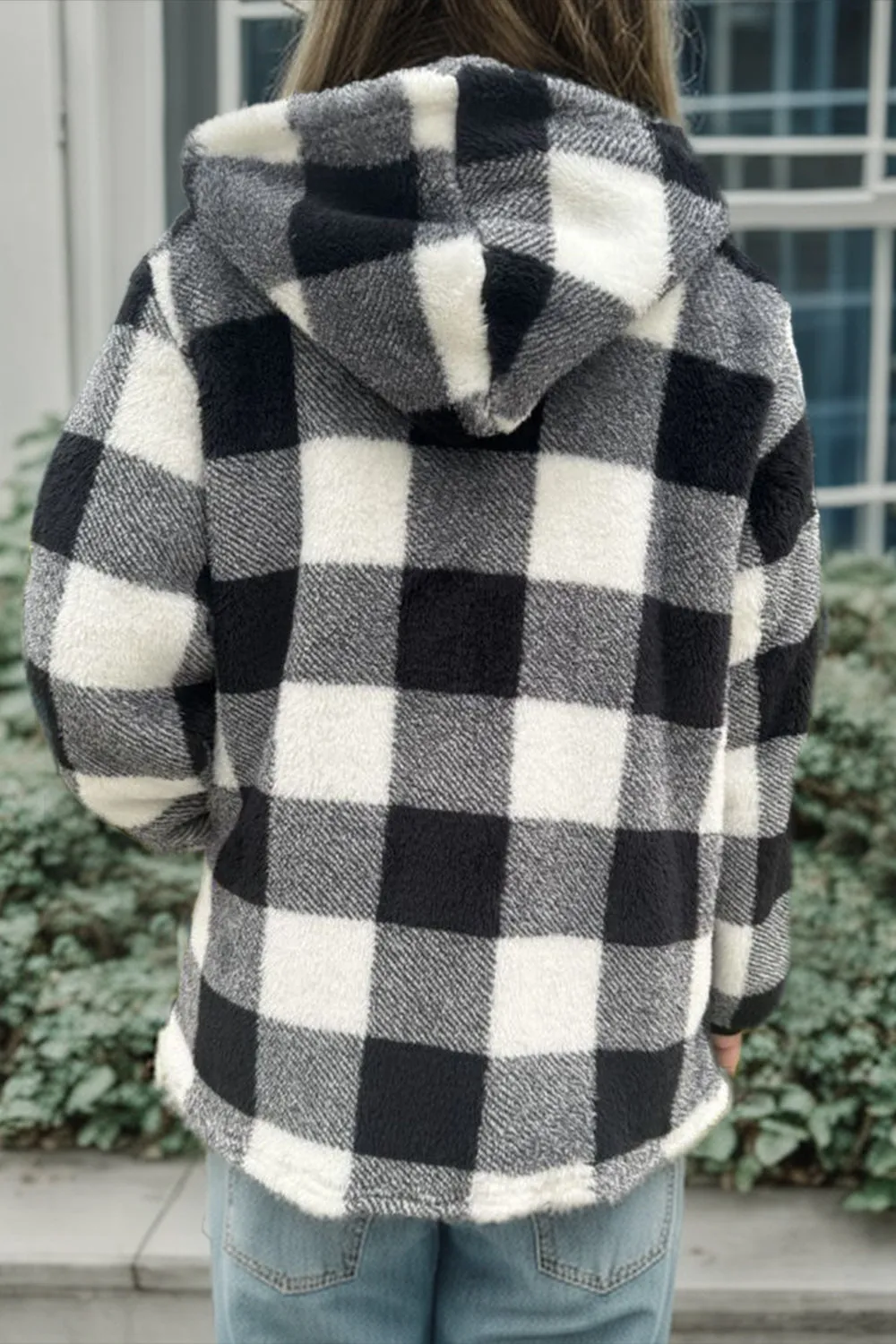 Sammi J Plaid Hooded Zip Up