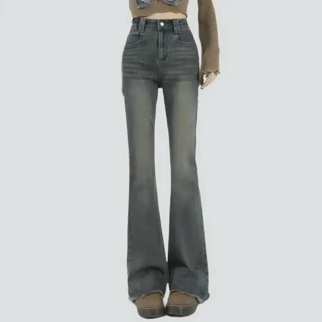 Sanded street jeans
 for women