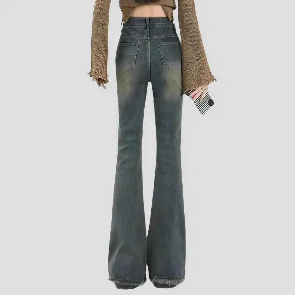Sanded street jeans
 for women