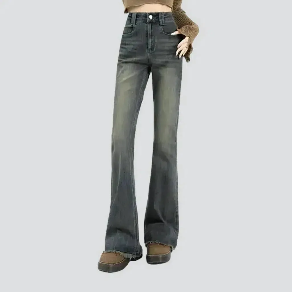 Sanded street jeans
 for women