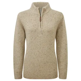 Schoffel Aviemore Alpaca Merino Mix 1/4 Zip Ladies Jumper - Oat