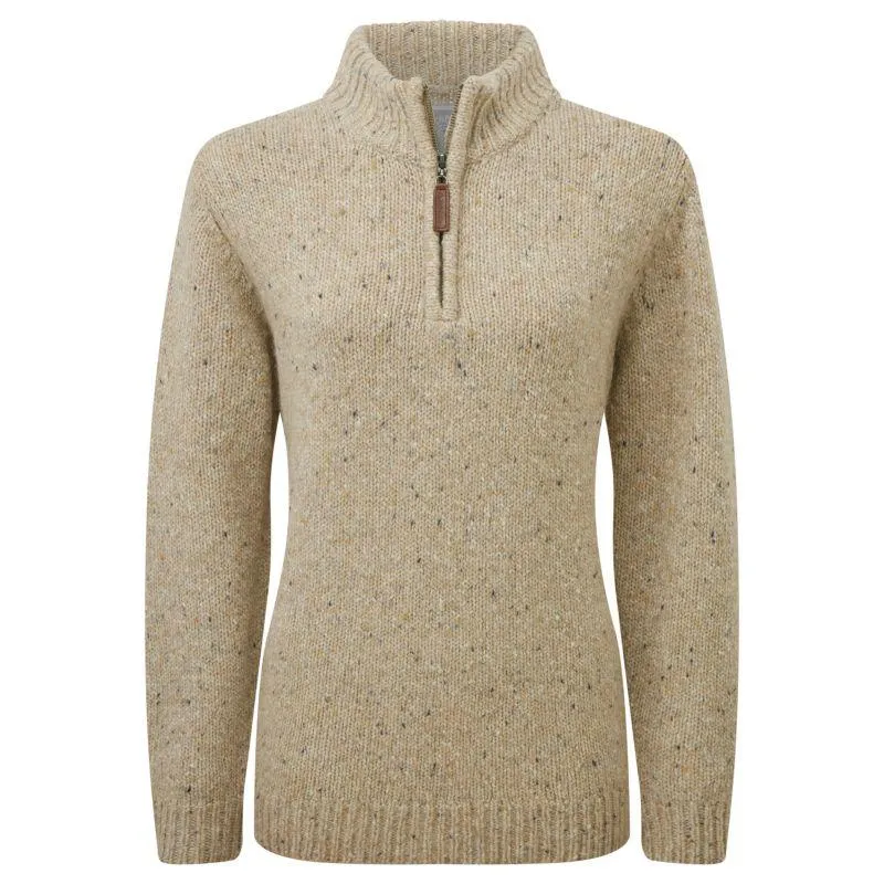 Schoffel Aviemore Alpaca Merino Mix 1/4 Zip Ladies Jumper - Oat