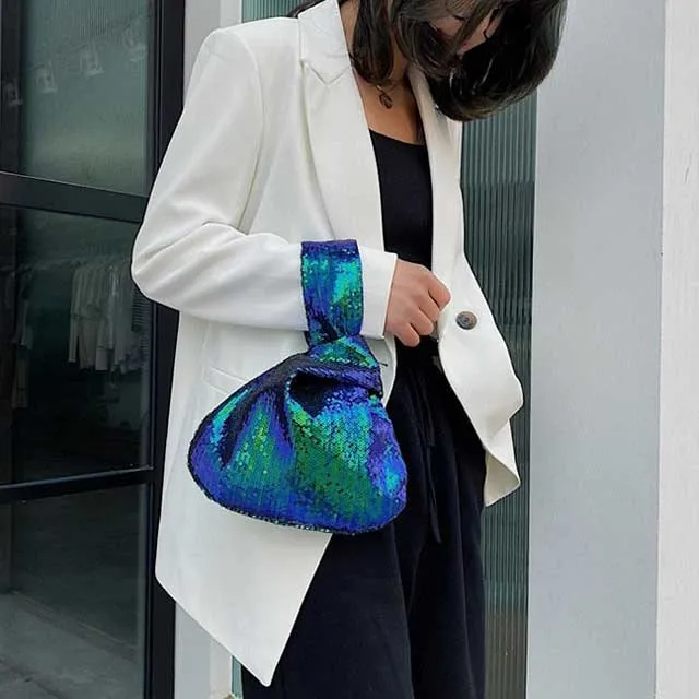 Sequin Japanese Knot Bag