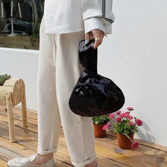 Sequin Japanese Knot Bag