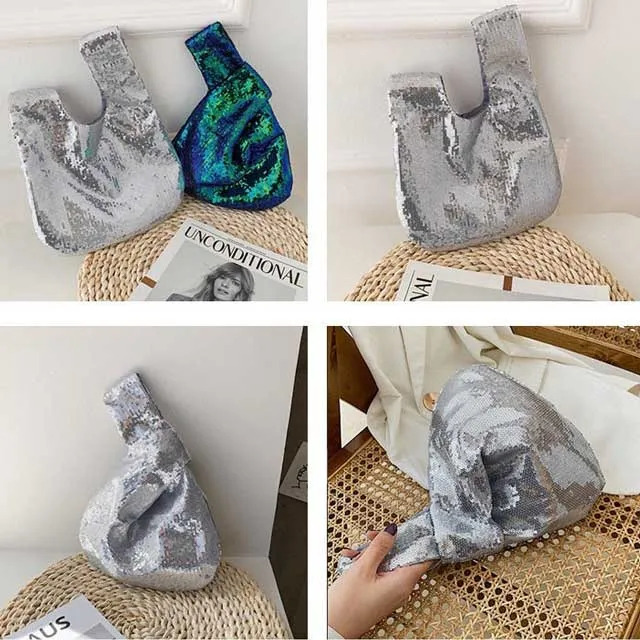 Sequin Japanese Knot Bag