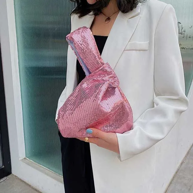 Sequin Japanese Knot Bag