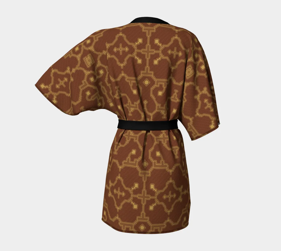 Shipibo Conibo - Red | Kimono Robe | Mandalazed