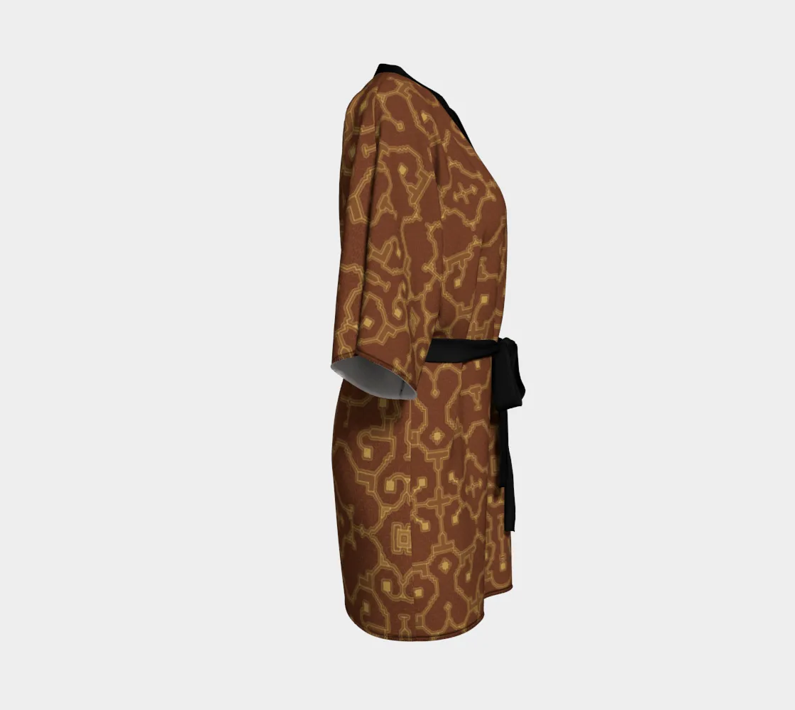Shipibo Conibo - Red | Kimono Robe | Mandalazed