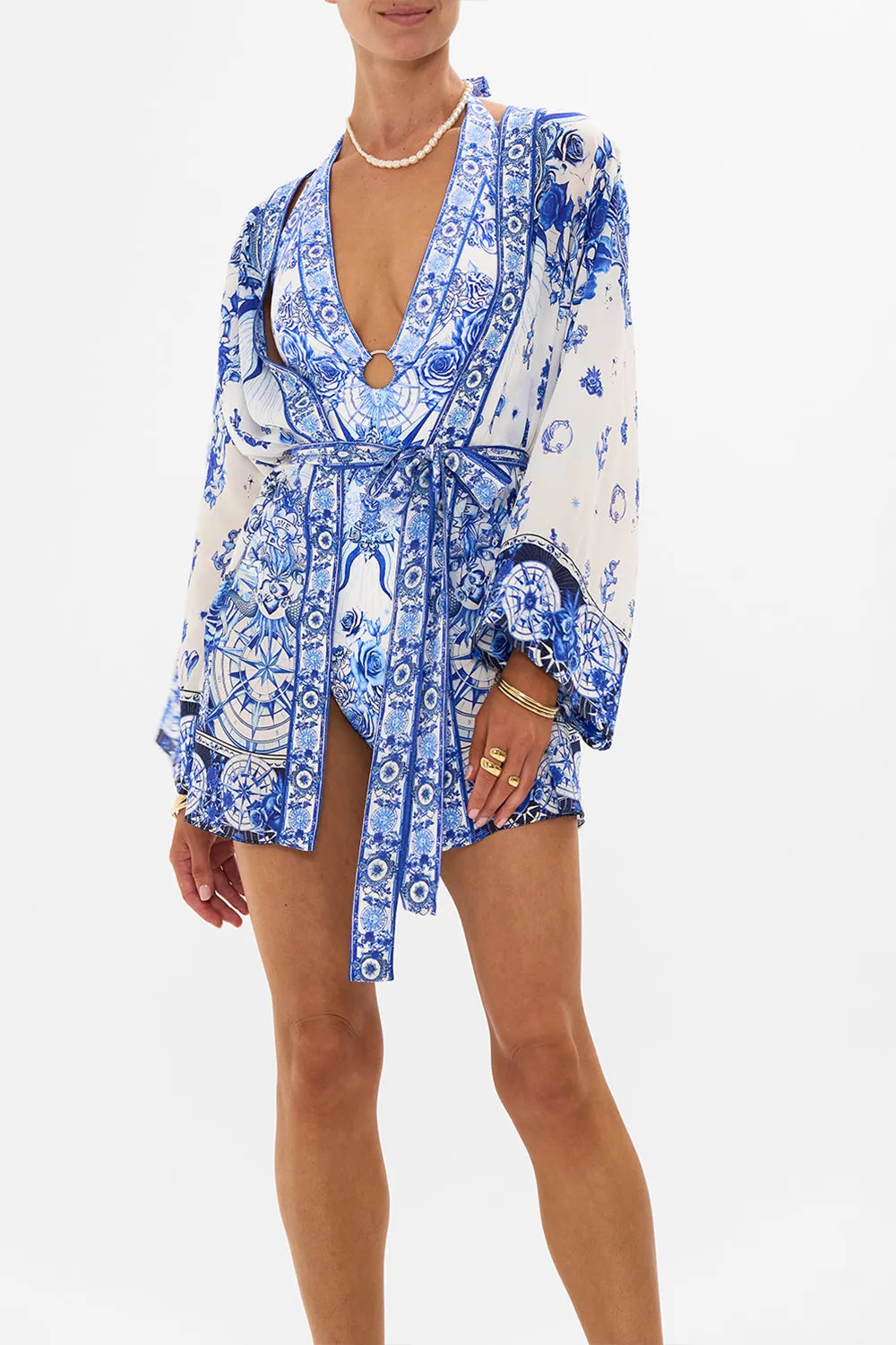 SHORT KIMONO WRAP IMMORTAL INK
