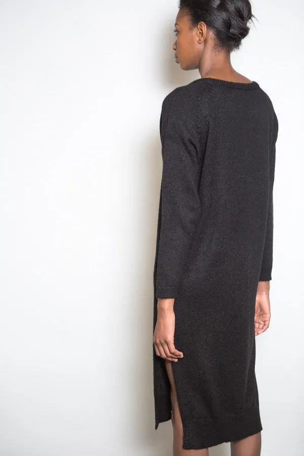 Side Slit Sweater Dress