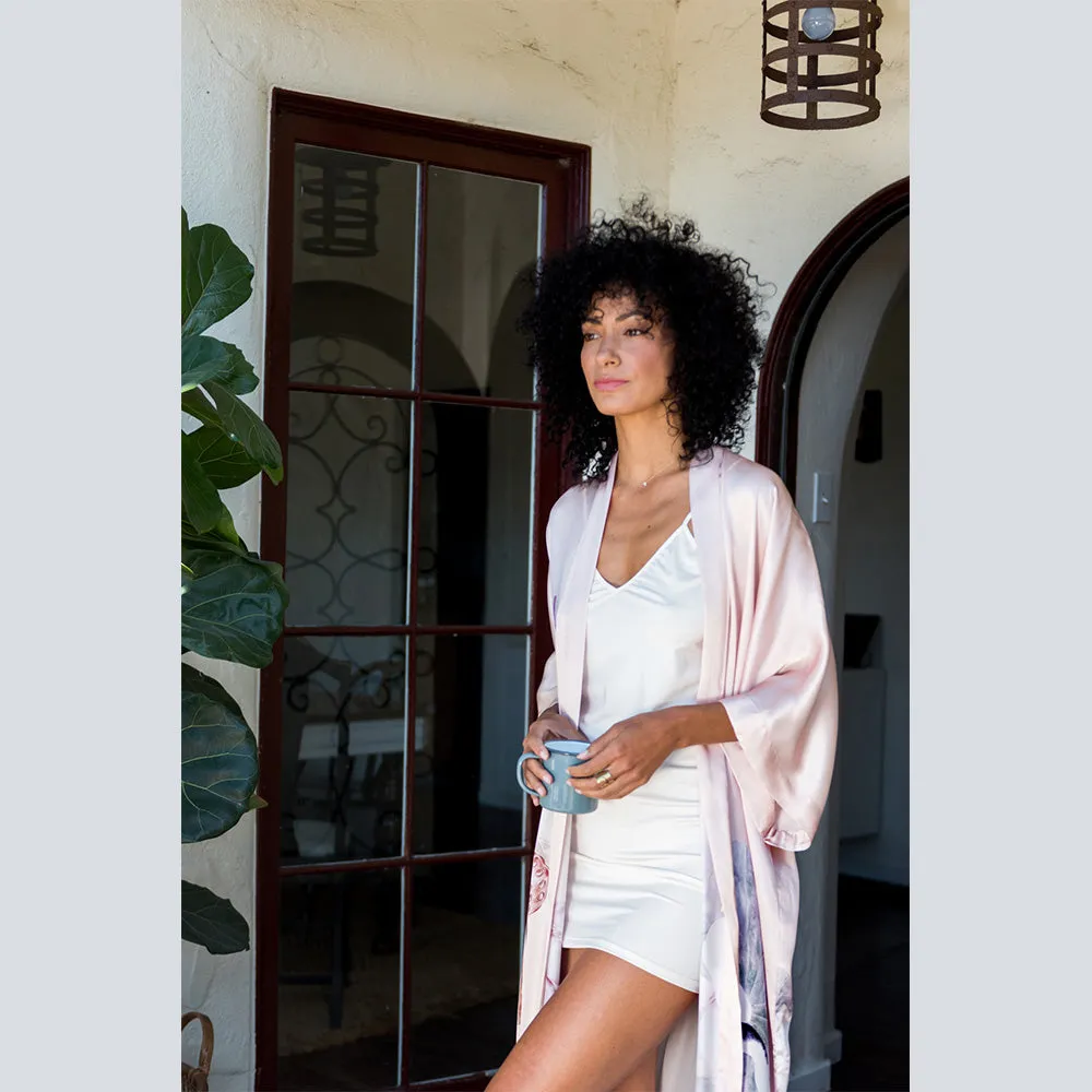 Silk Kuren Short Kimono Robe