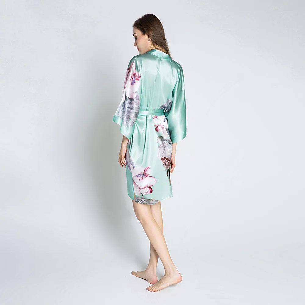 Silk Kuren Short Kimono Robe