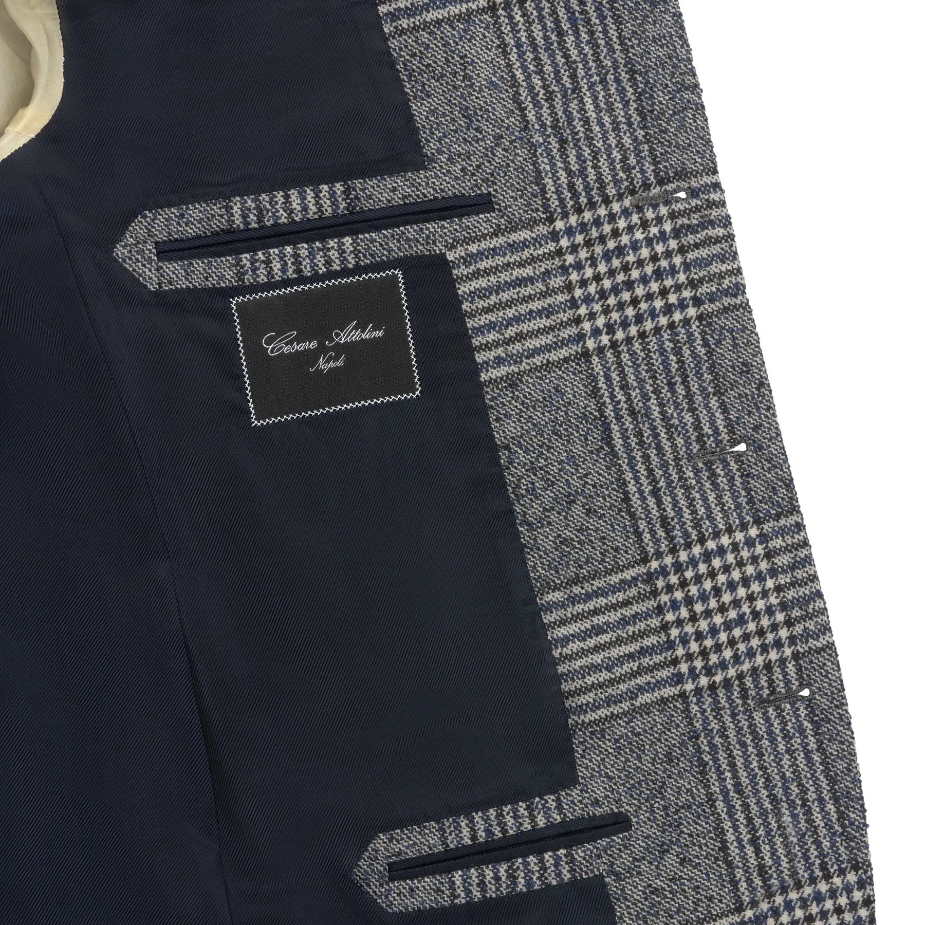 Single-Breasted Glencheck Wool, Silk and Alpaca-Blend Jacket in Grey