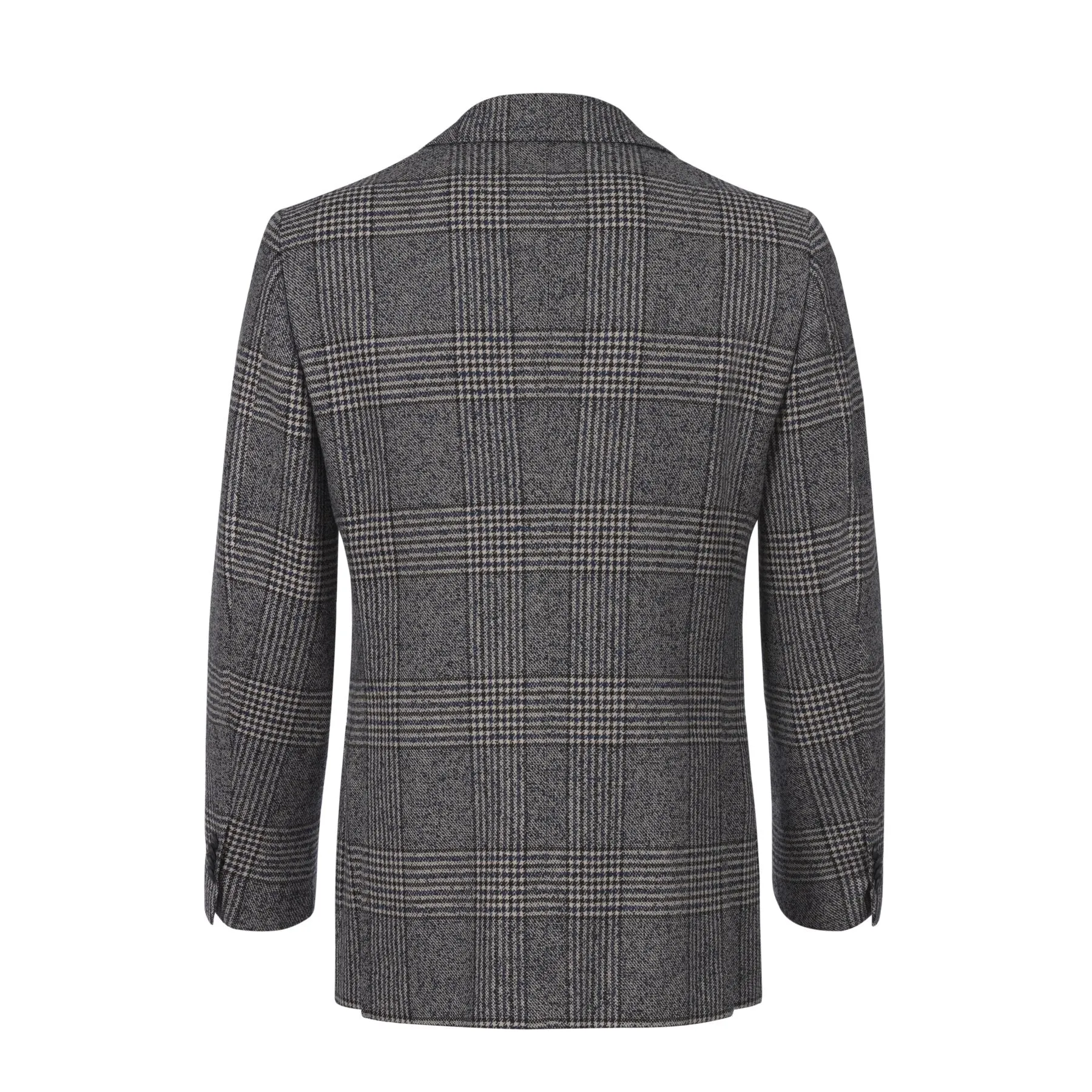 Single-Breasted Glencheck Wool, Silk and Alpaca-Blend Jacket in Grey