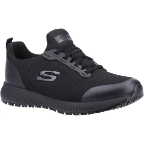 Skechers Workwear Squad Sr Wide Slip Resistant Occupational Shoe OB Black