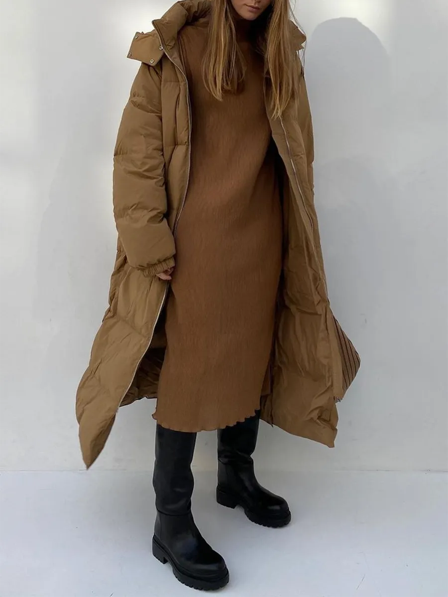 Solid Color Slim Fit Long Sleeve Knitted Sweater Dress