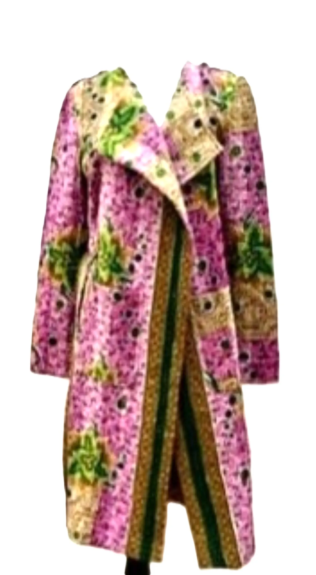 Specialty Collection: Hand Crafted Artisan Jacket In Vintage Cotton. Reversible. Purple