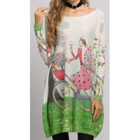 Spring Bike Ride Pullover Sweater