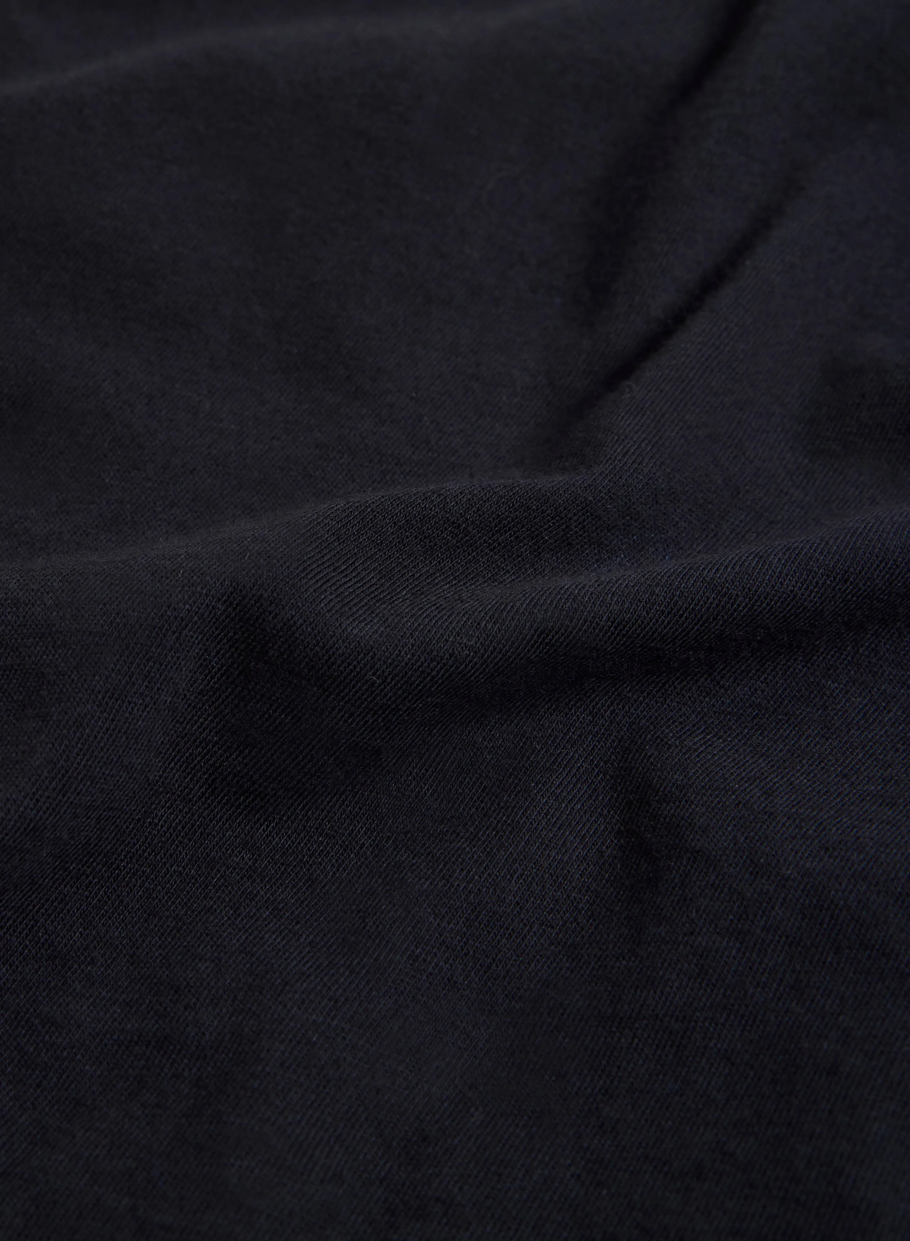 T-shirt Noir Patty col V manches courtes en Coton