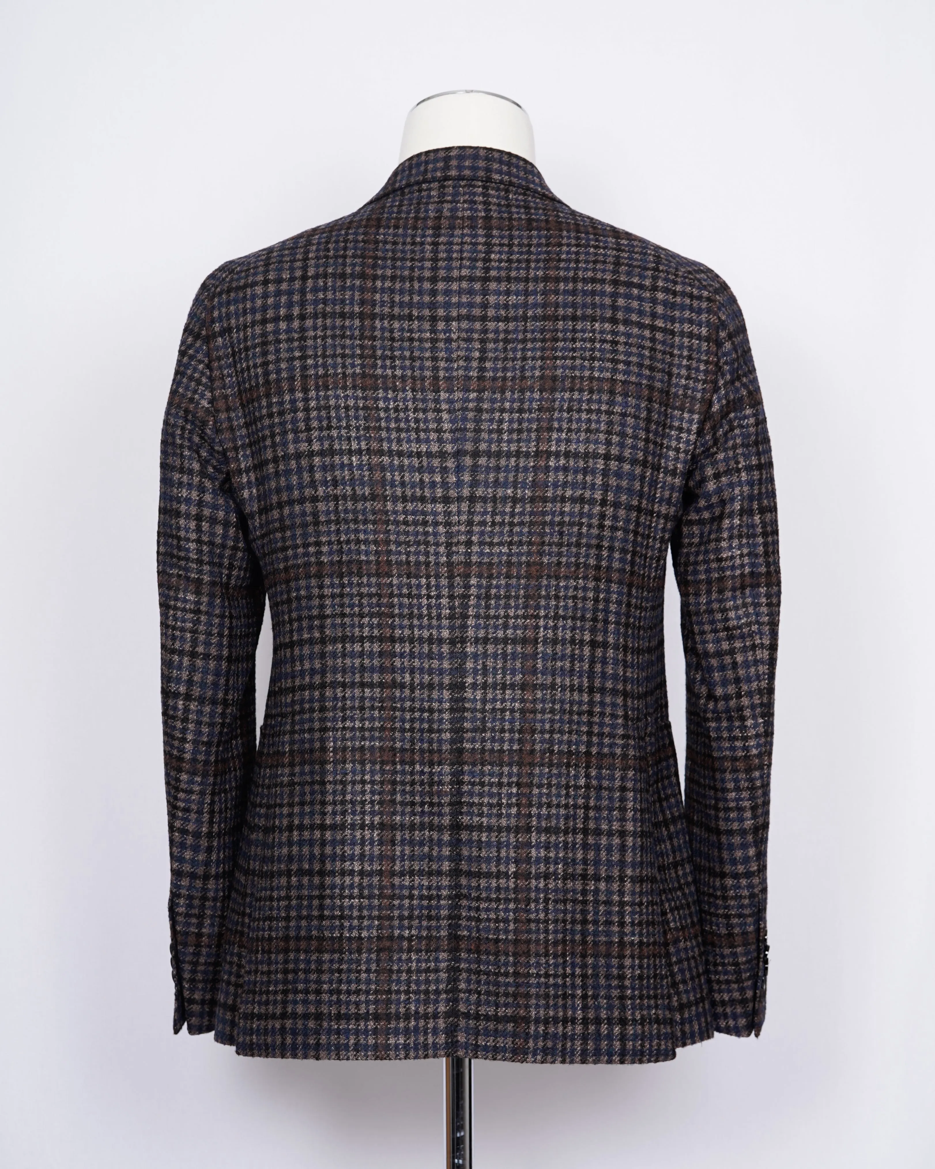 TAGLIATORE Checkered Jacket / Brown & Blue