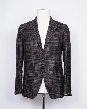 TAGLIATORE Checkered Jacket / Brown & Blue