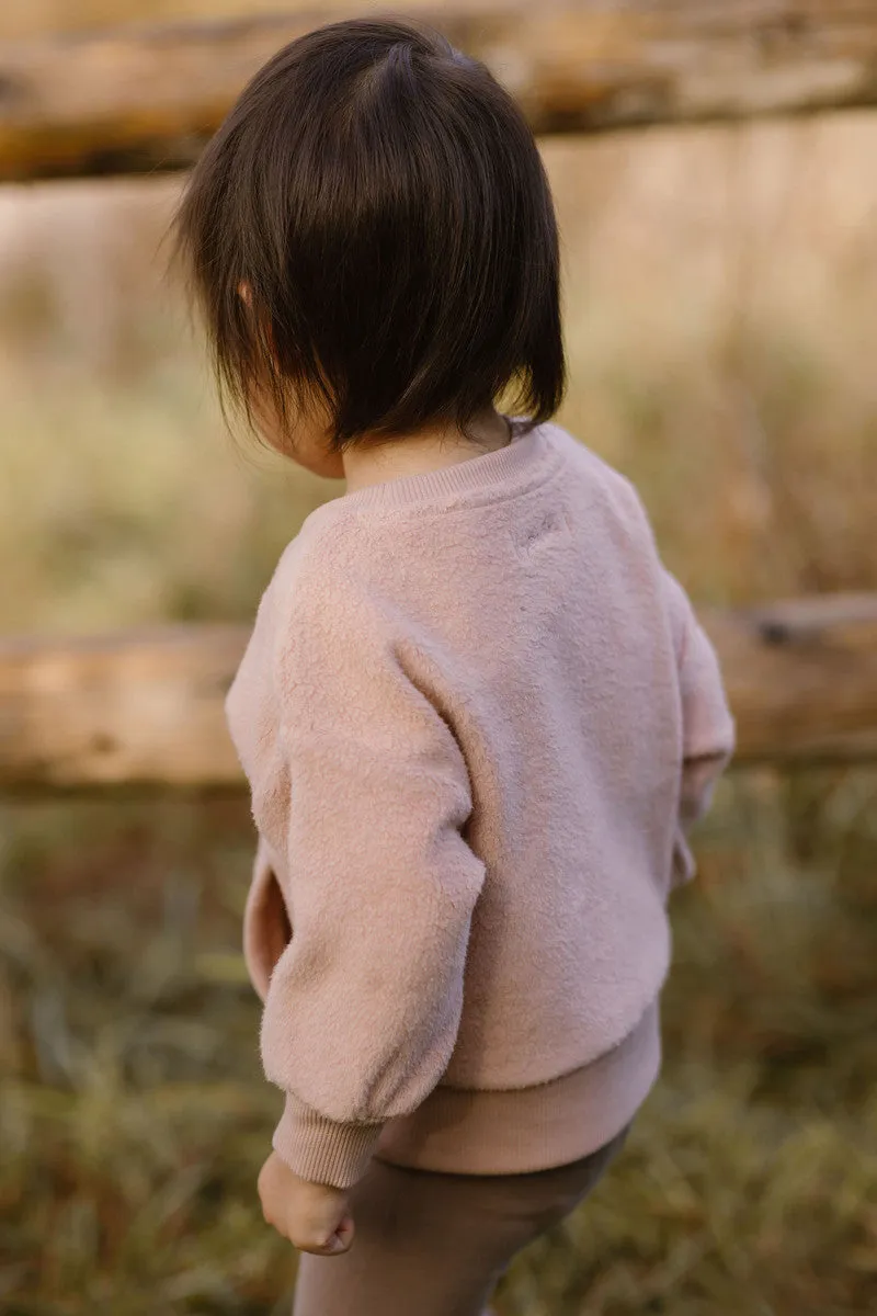 Teddy Fleece Dropped Shoulder Sweatshirt