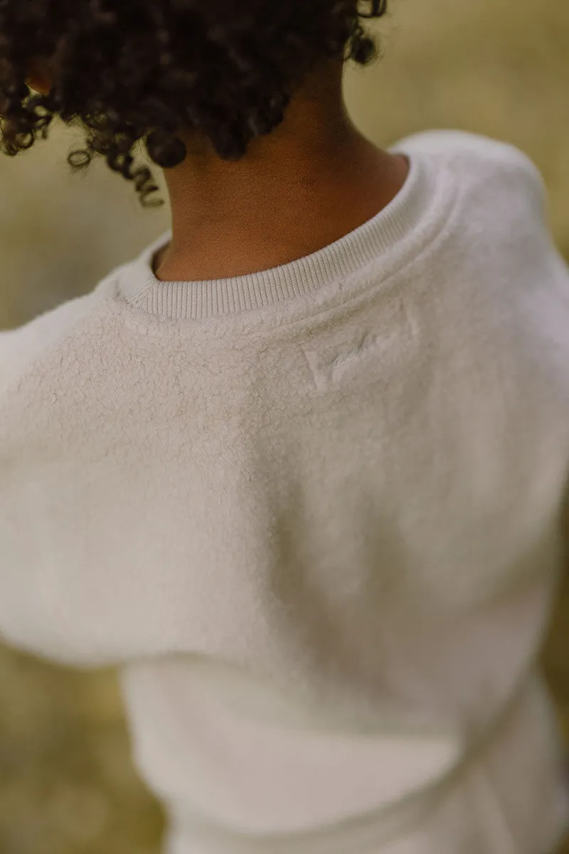 Teddy Fleece Dropped Shoulder Sweatshirt