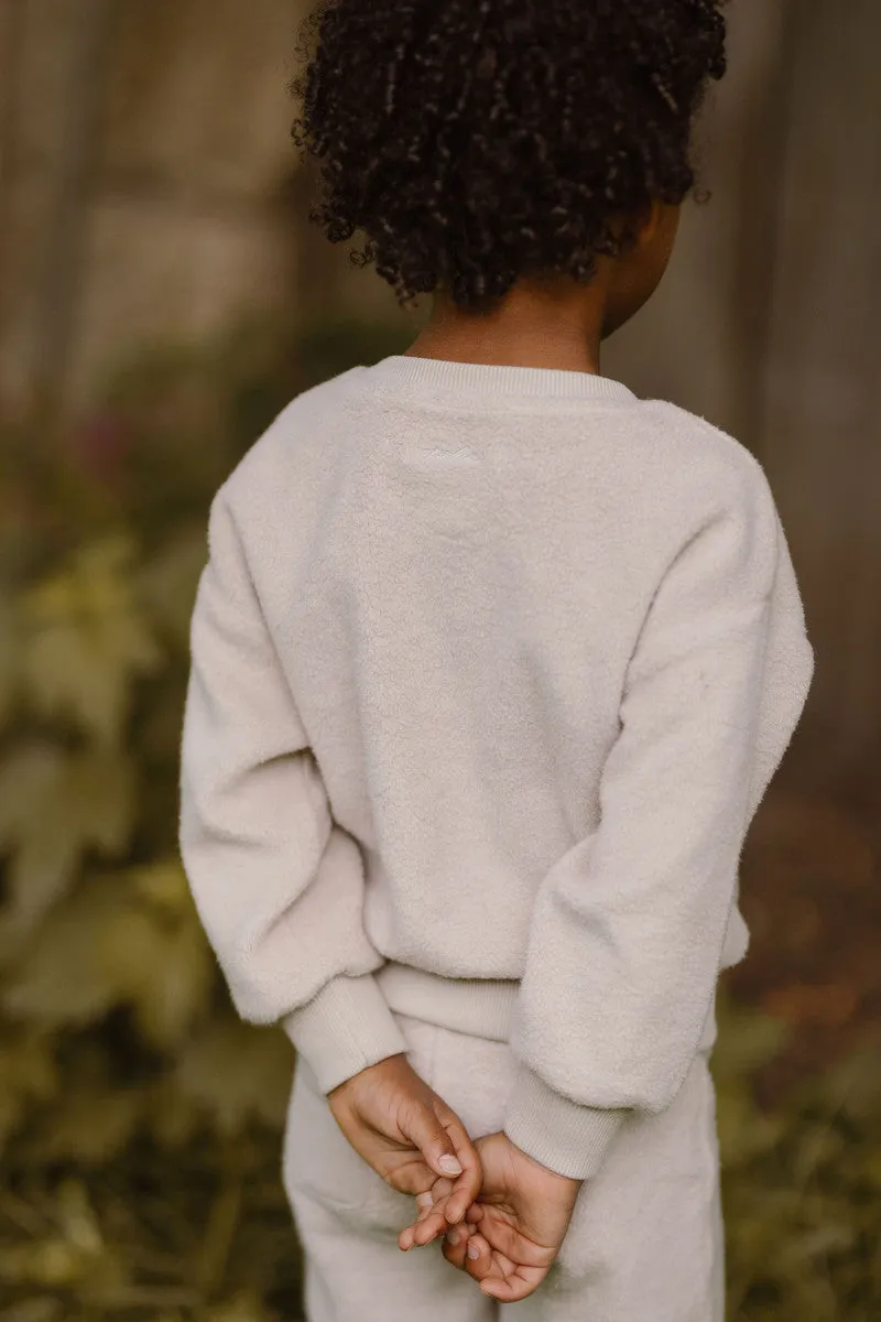 Teddy Fleece Dropped Shoulder Sweatshirt