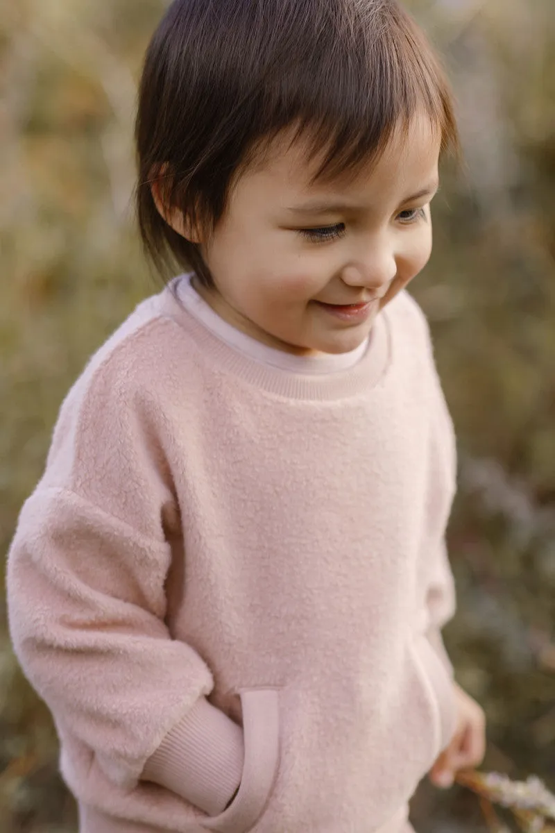 Teddy Fleece Dropped Shoulder Sweatshirt