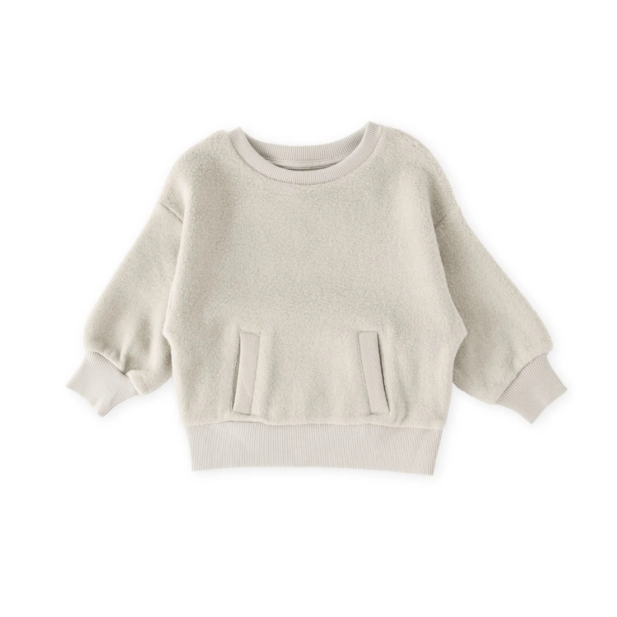 Teddy Fleece Dropped Shoulder Sweatshirt