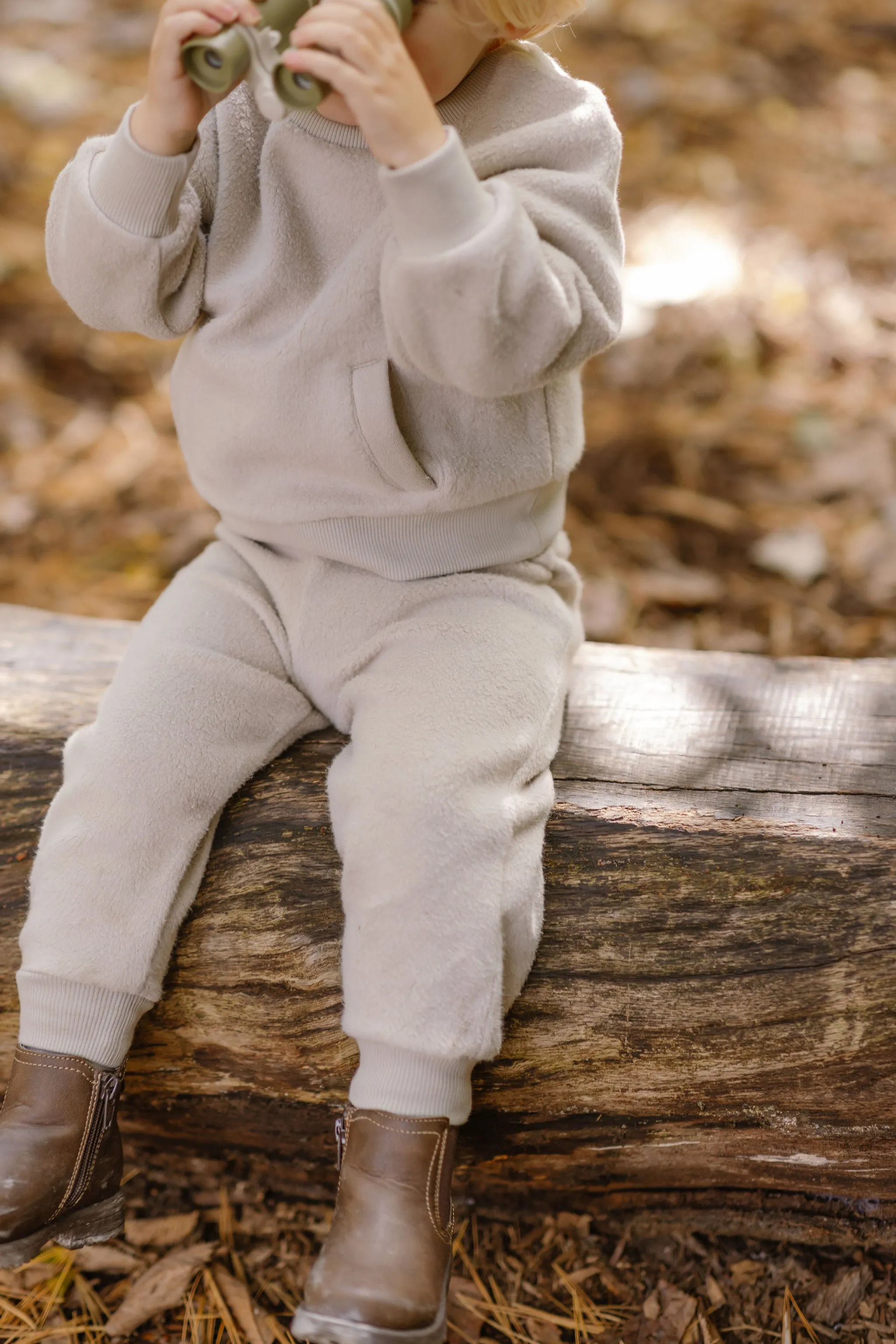 Teddy Fleece Dropped Shoulder Sweatshirt