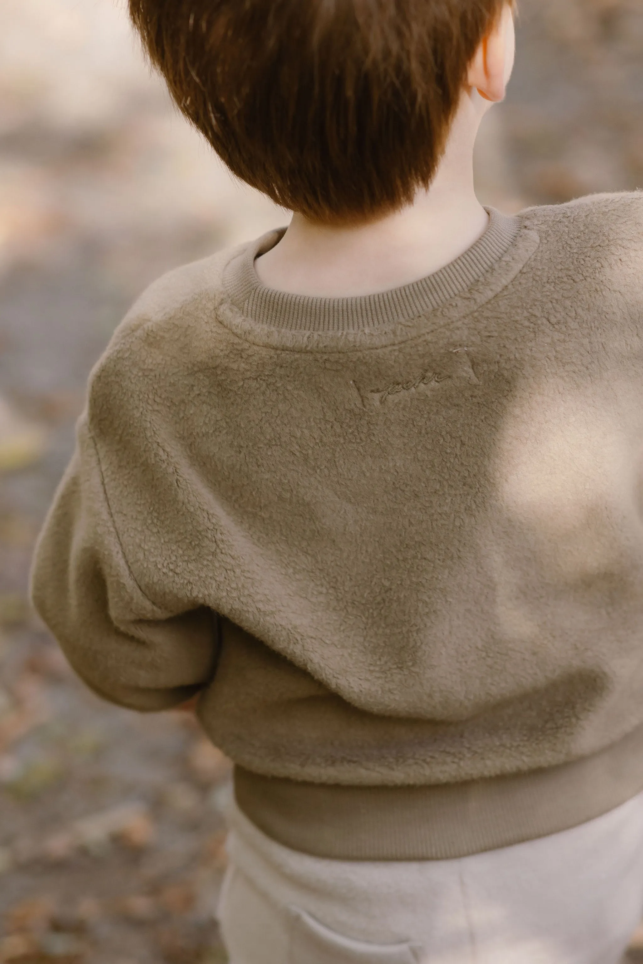 Teddy Fleece Dropped Shoulder Sweatshirt