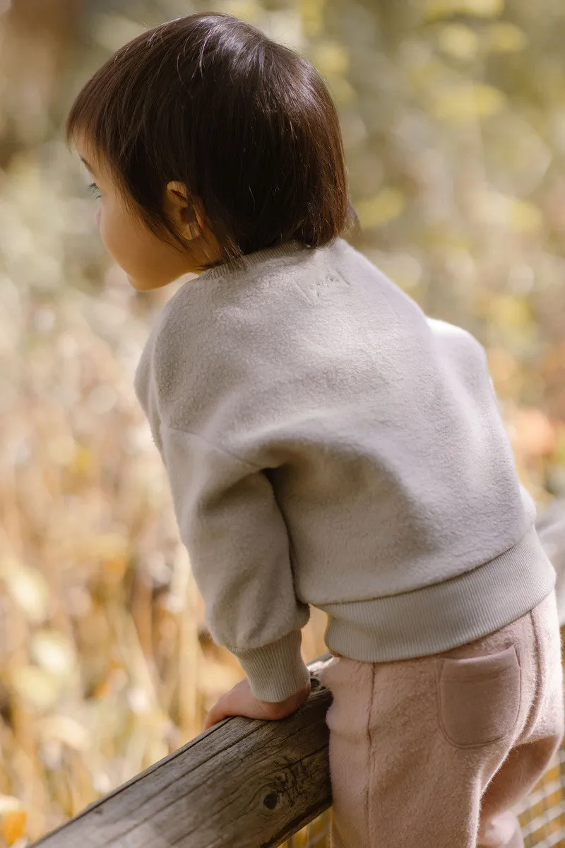 Teddy Fleece Dropped Shoulder Sweatshirt