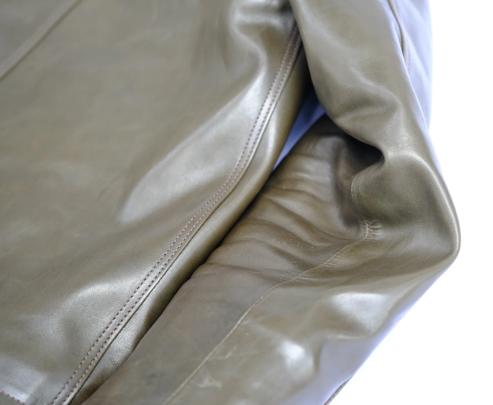 The Shop X Y'2 Leather 1.3mm Olive Eco Horse N1 Deck Jacket