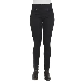 Thomas Cook Womens No Fuss Pull-On Slim Leg Wonder Jean Black 30" Leg