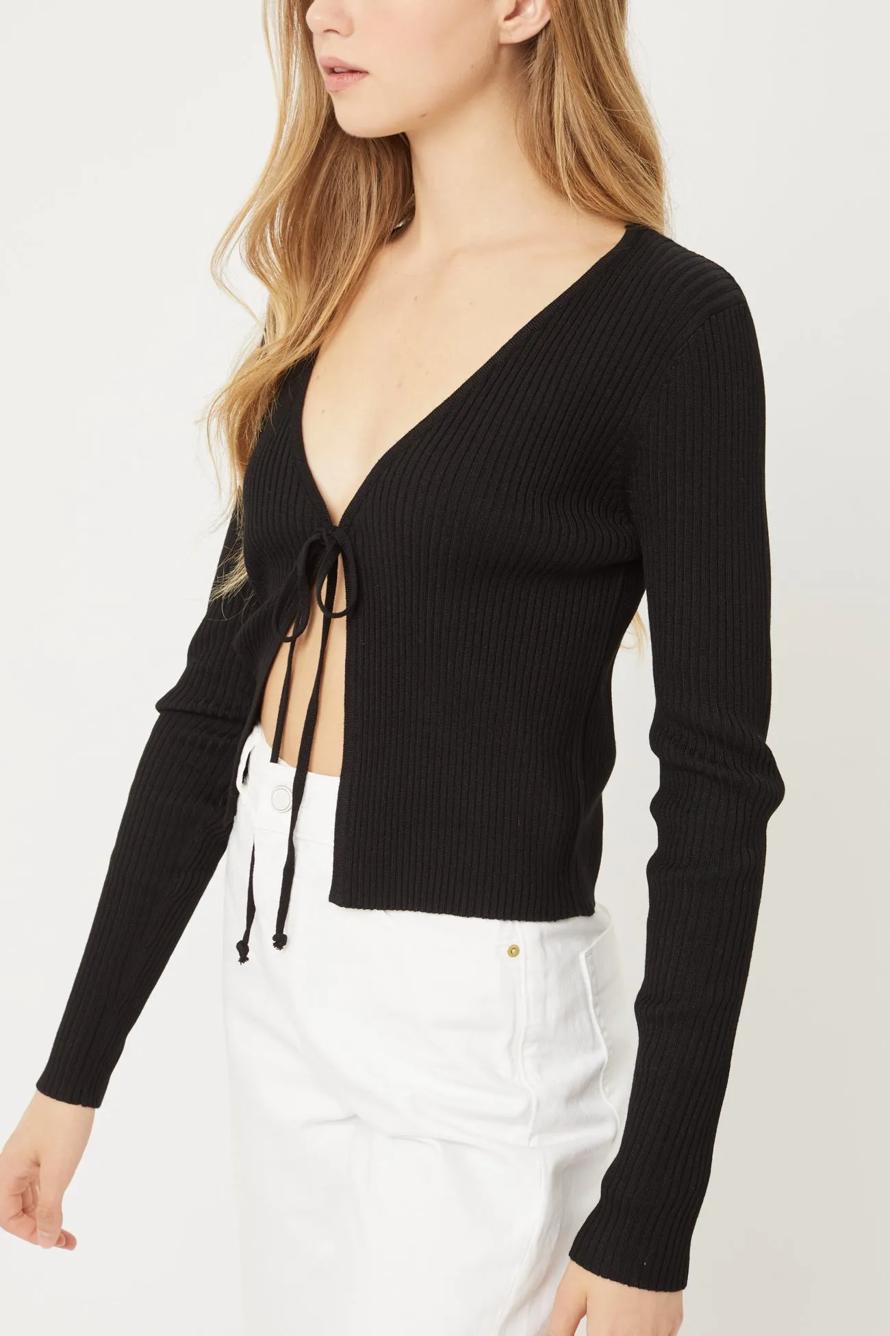 Tie Front Sweater Top