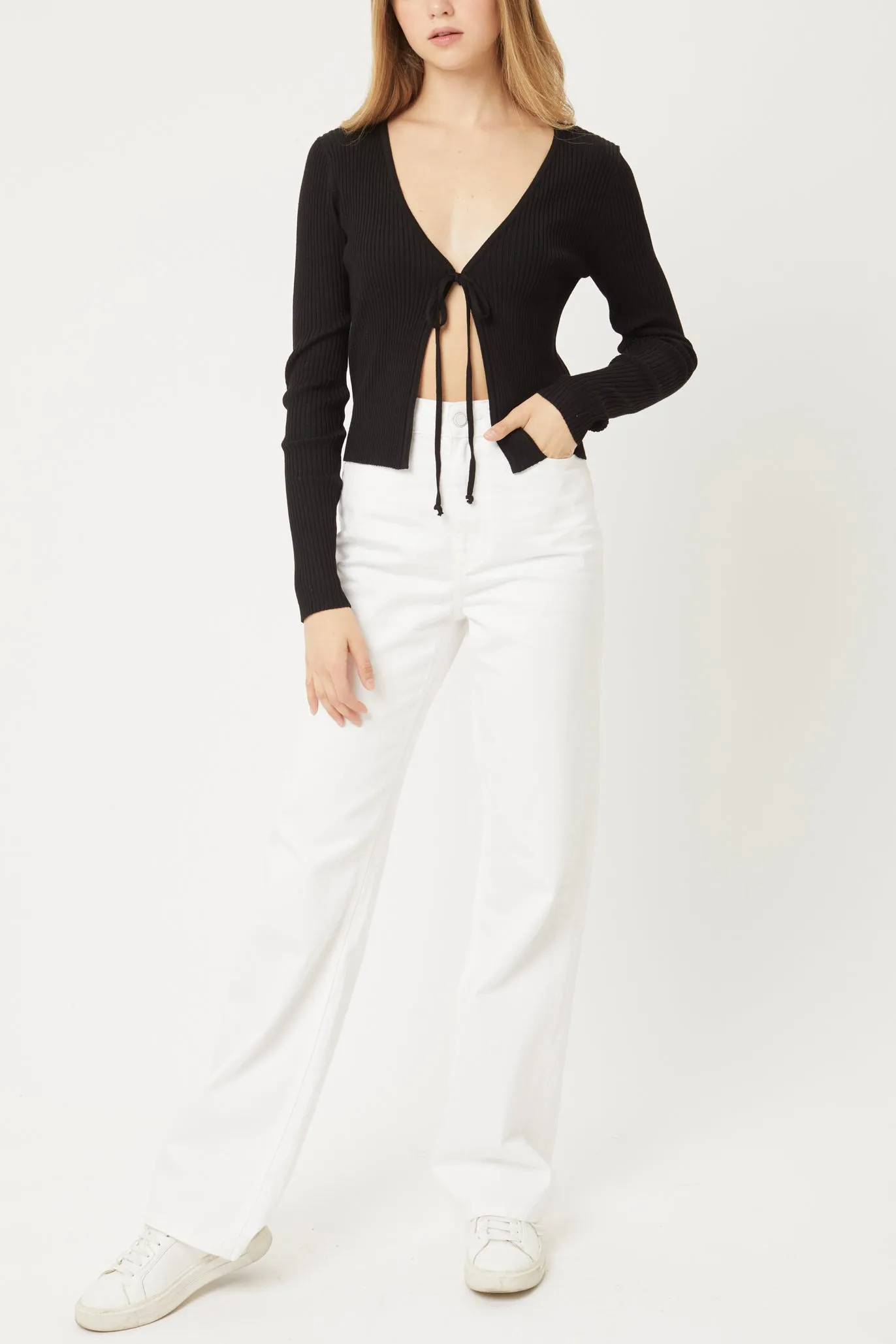 Tie Front Sweater Top