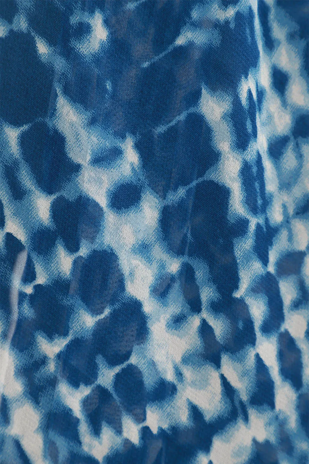Trendy Tide Blue Tie-Dye Kimono