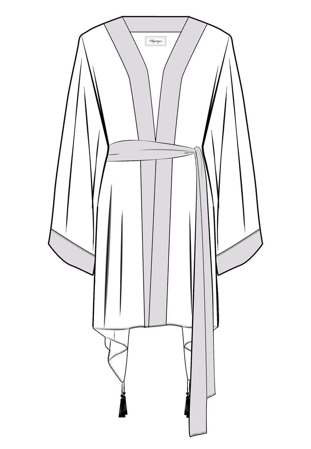 Tribal – Orange Apache Kimono (Black)