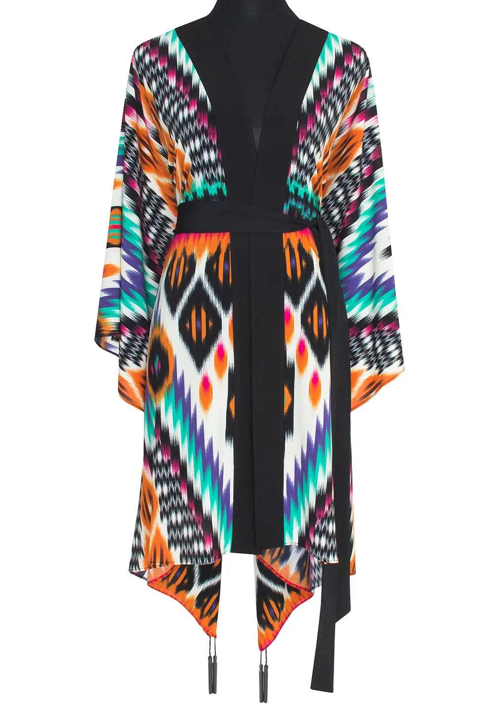 Tribal – Orange Apache Kimono (Black)
