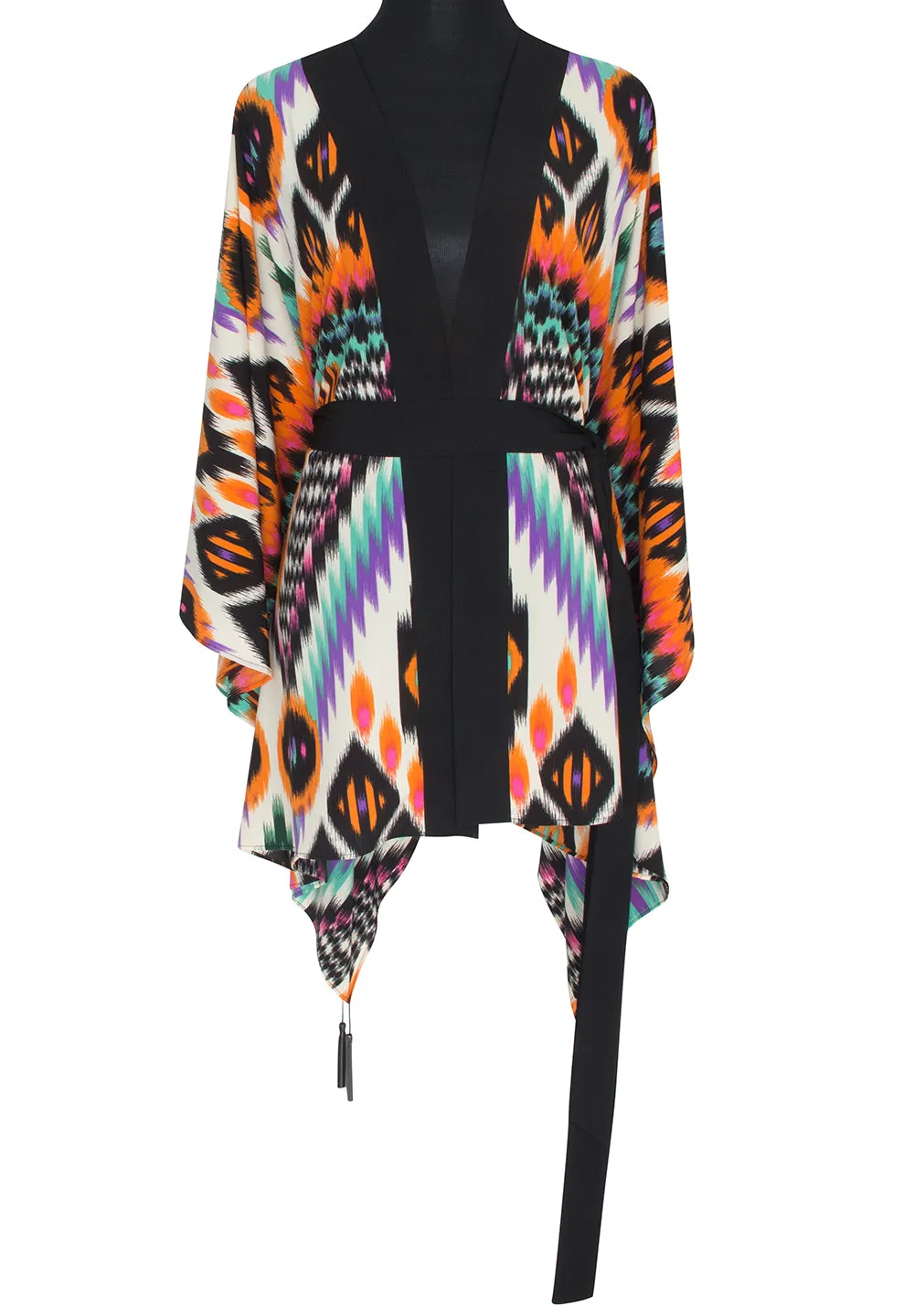 Tribal – Orange Apache Kimono (Black)