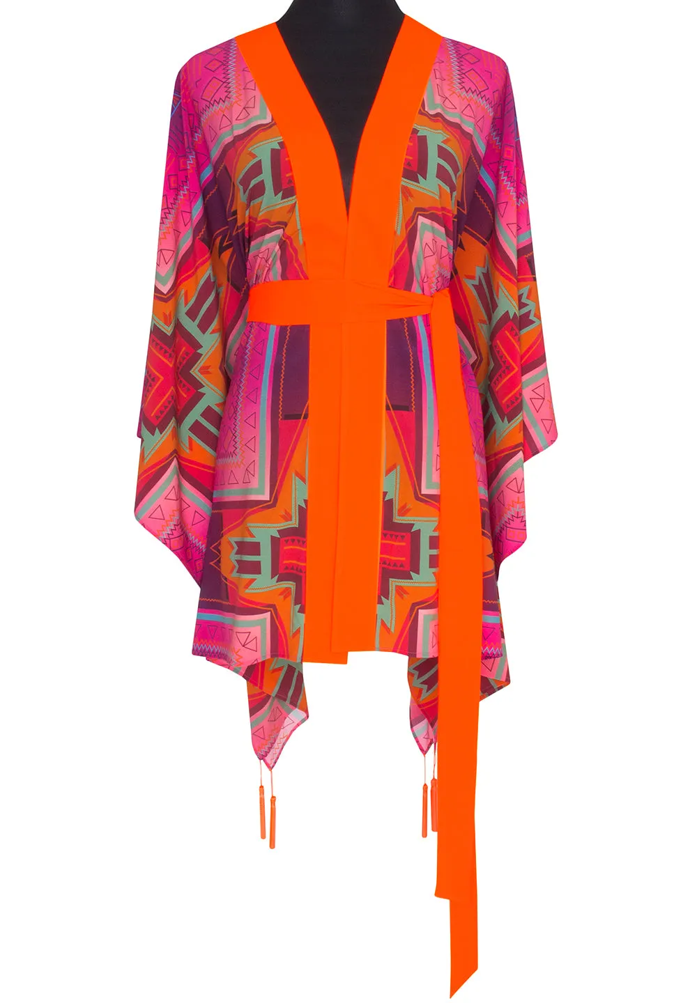 Tribal - Pink Kimono (Neon Orange)