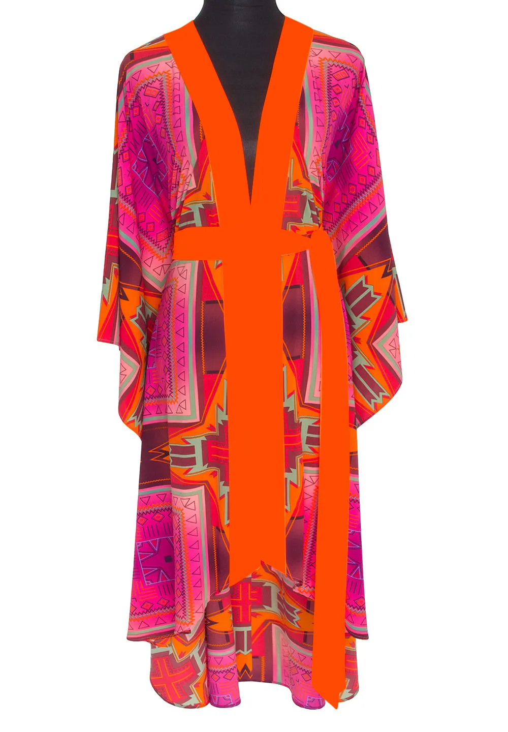 Tribal - Pink Kimono (Neon Orange)