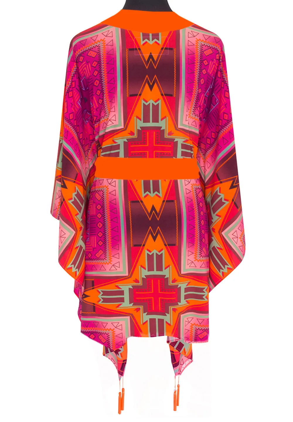 Tribal - Pink Kimono (Neon Orange)