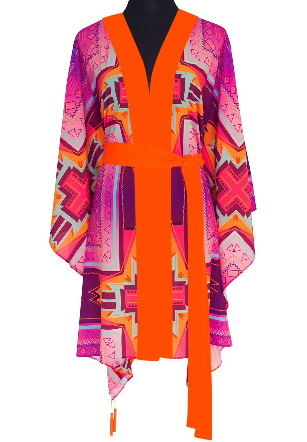 Tribal - Pink Kimono (Neon Orange)