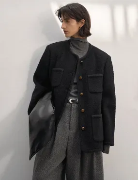Tweed Button Jacket