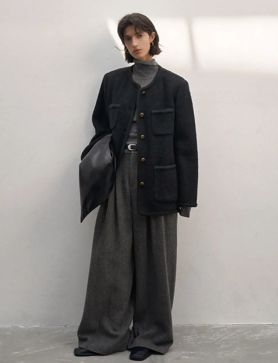 Tweed Button Jacket