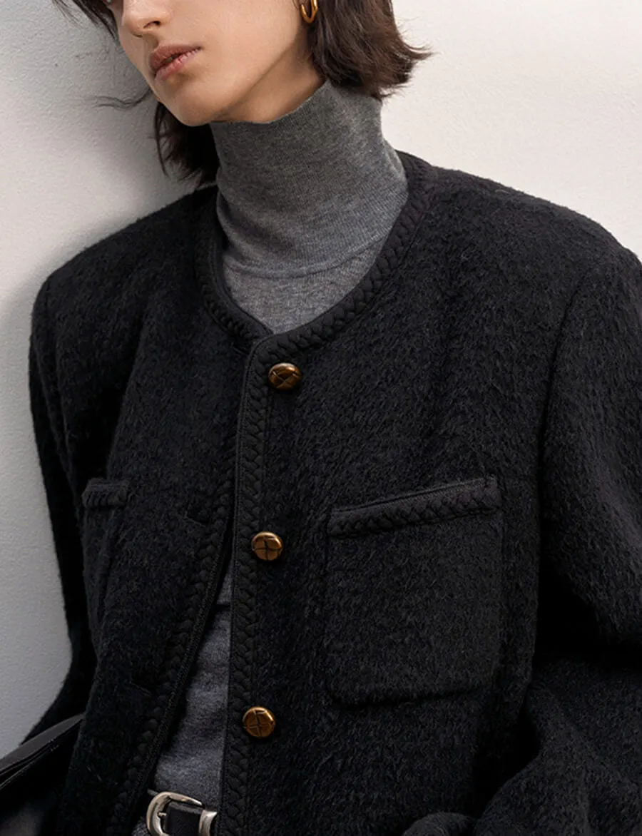 Tweed Button Jacket