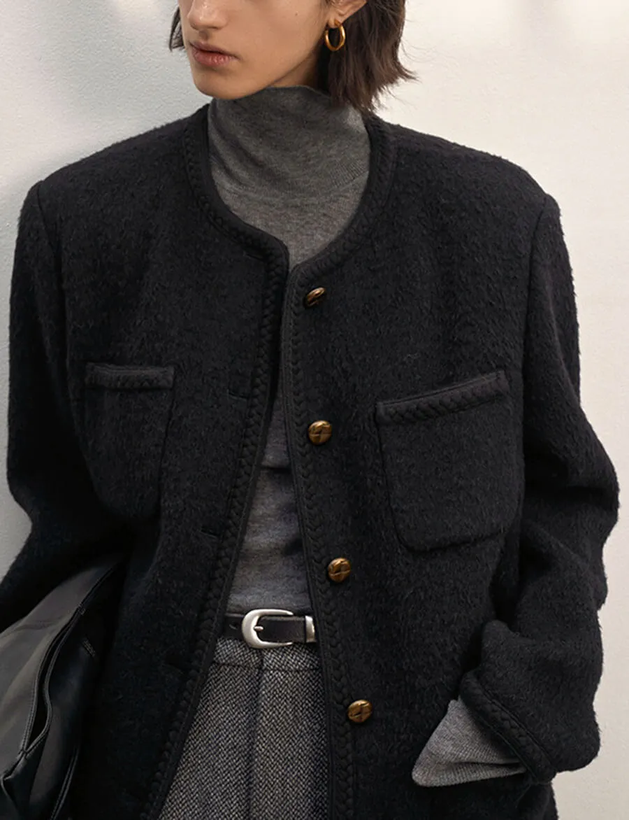 Tweed Button Jacket