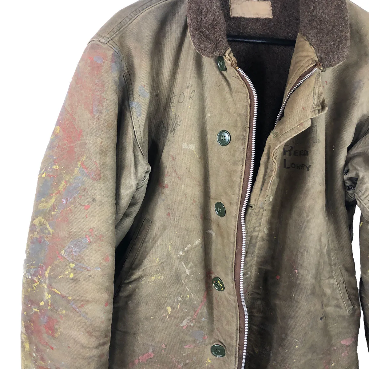 Unique Painted US Navy N-1 Deck Jacket House of Plenty B-I Volts
